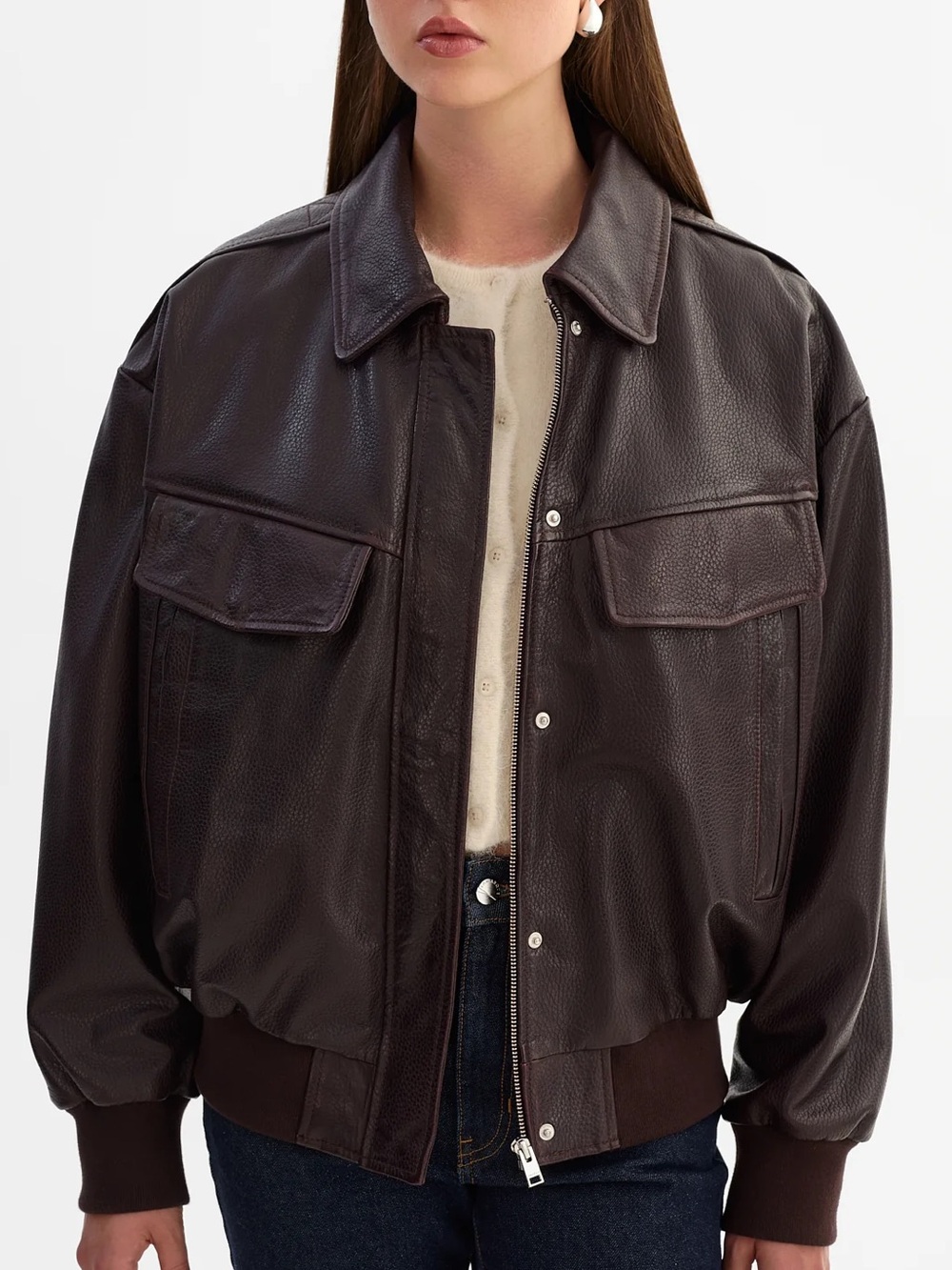 Lamarque Trevanna Leather Bomber Jacket